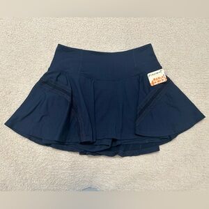 Pleats and Thank You Free People Skirt NWT navy